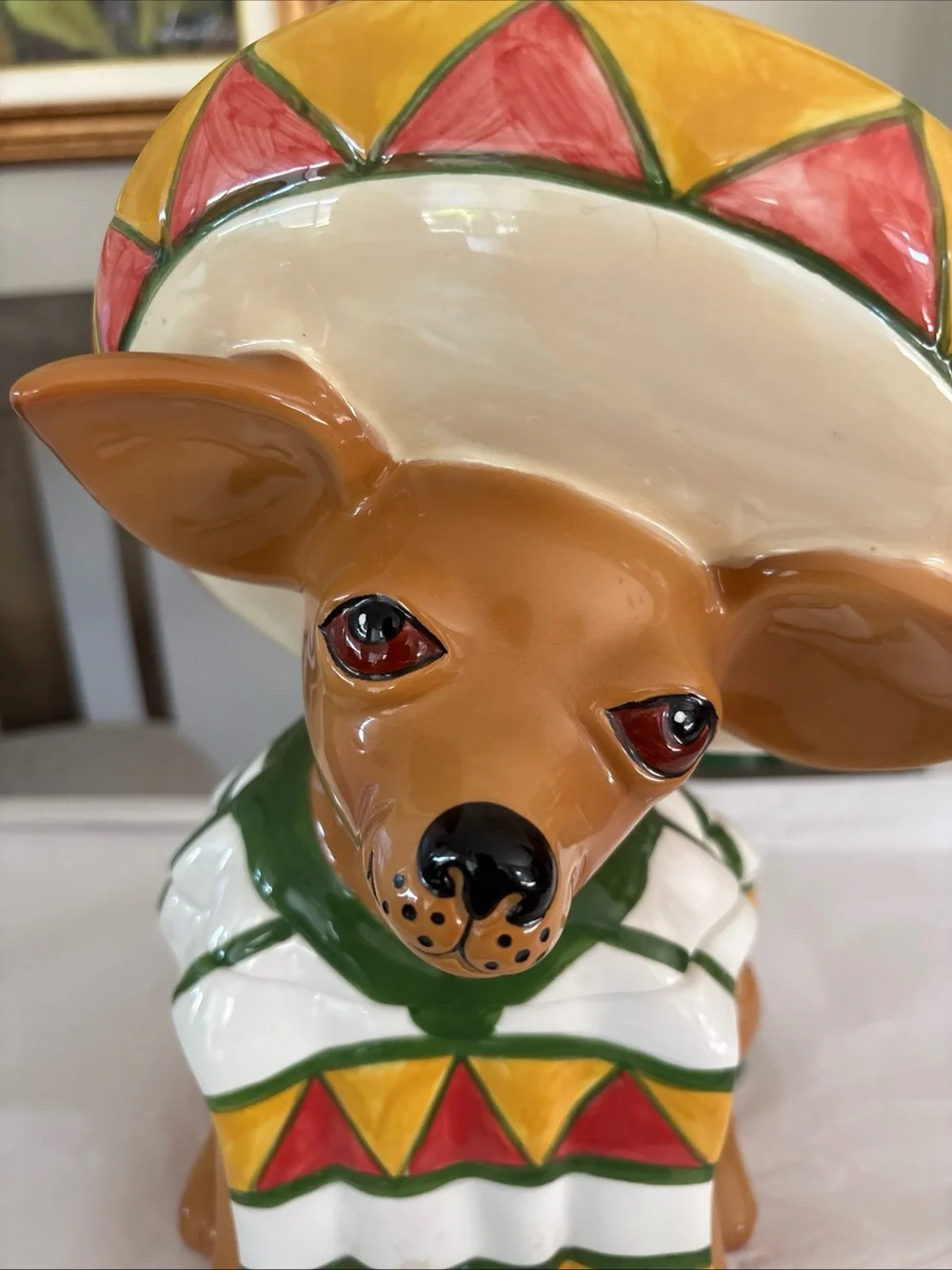Vintage IAY CHIHUAHUA! COOKIE JAR 1999 Clay Art new without box